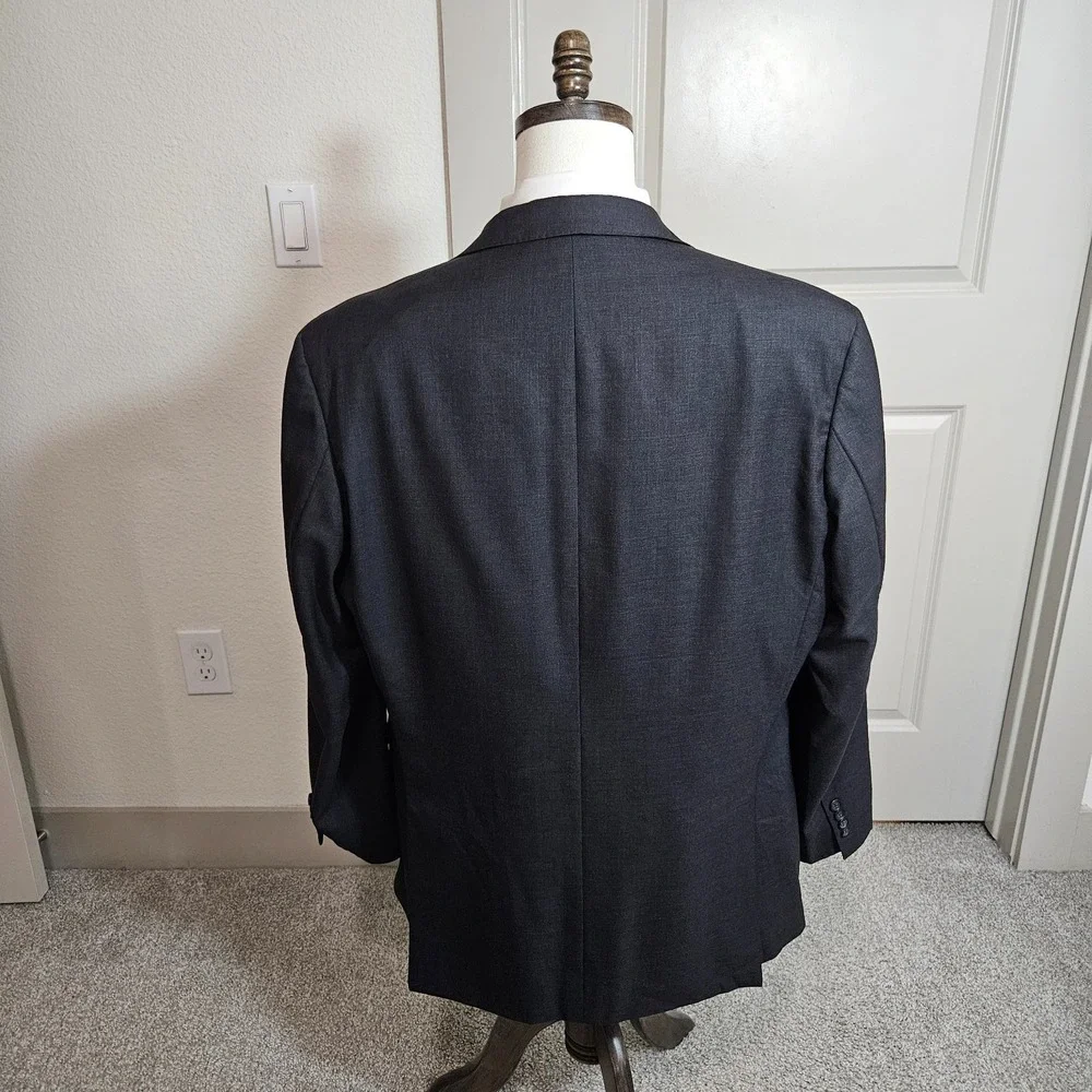 Brooks Brothers 46L Wool Suit Blazer Men Charcoal‎ Gray - Please Read